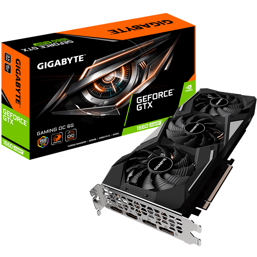 Card màn hình GIGABYTE GTX 1660 Super GAMING OC-6G , giá tốt, chất lượng