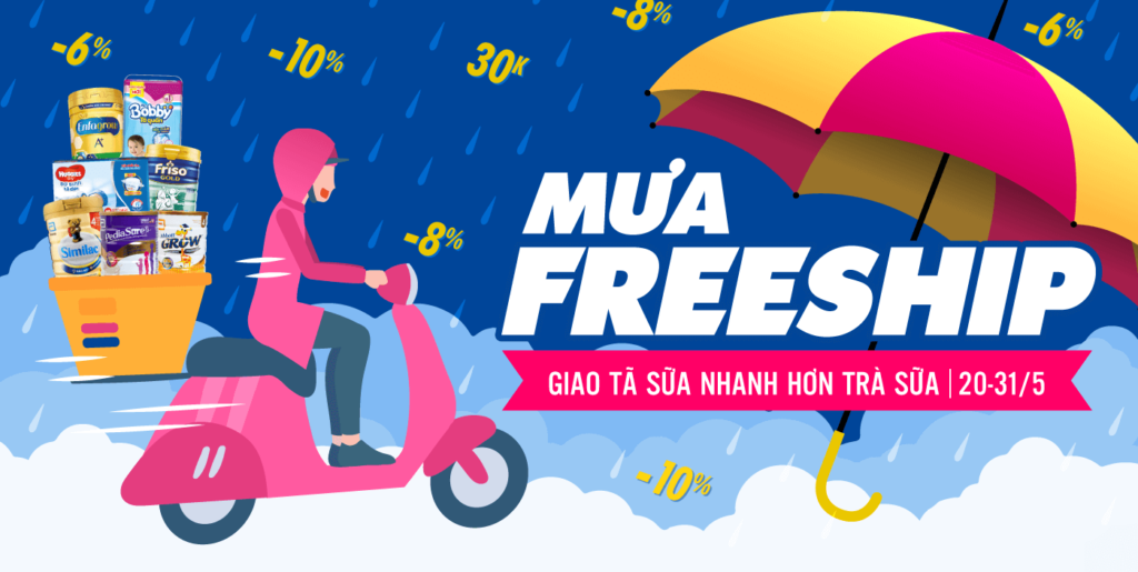 Mẫu web siêu thị mẹ và bé