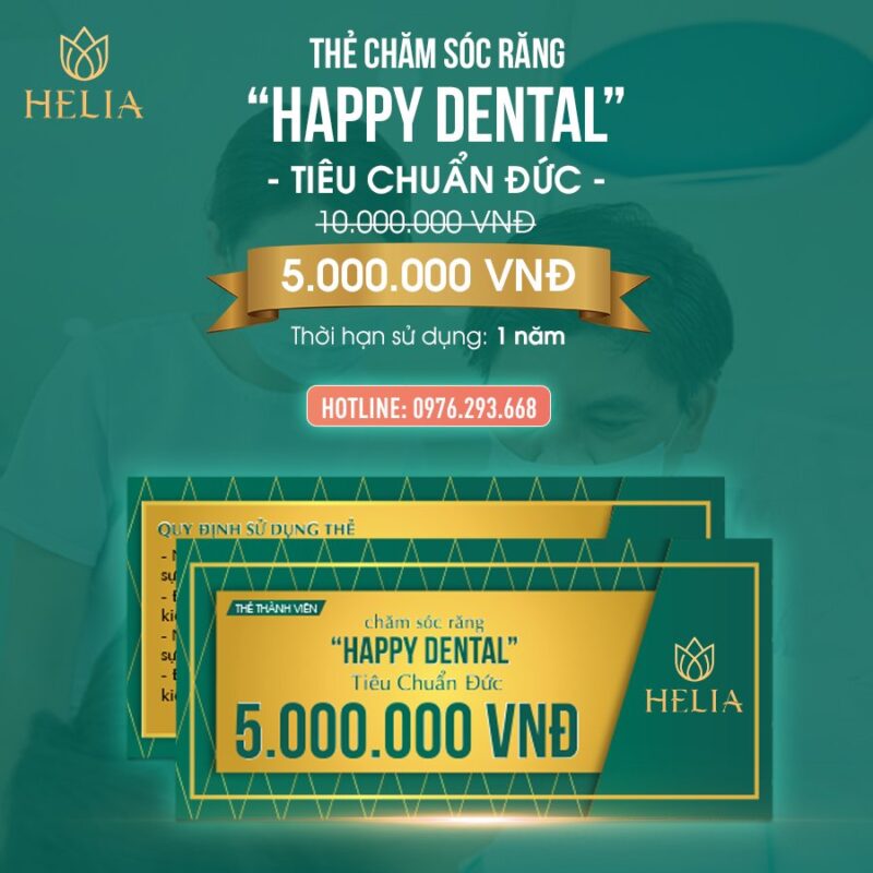 Thẻ HAPPY DENTAL chăm sóc sức khỏe răng miệng